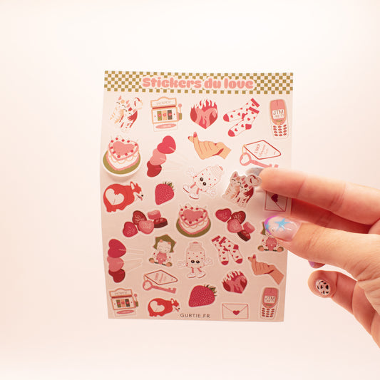 Planche de stickers Love