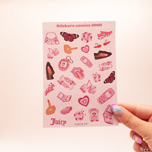 Planche de stickers Années 2000