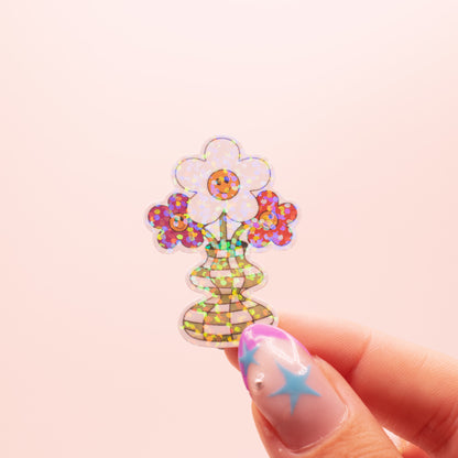 Stickers Vase fleurs