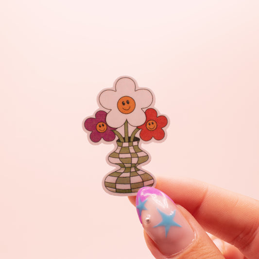Stickers Vase fleurs
