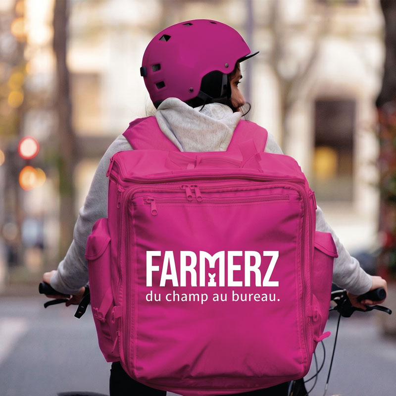 Sac à dos isotherme rose Farmerz