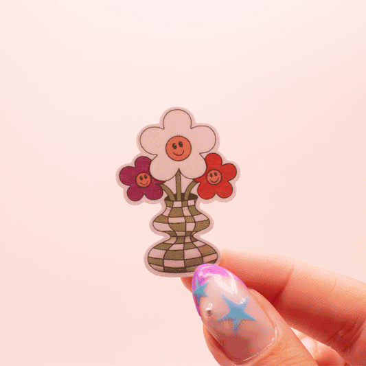 Stickers Vase fleurs