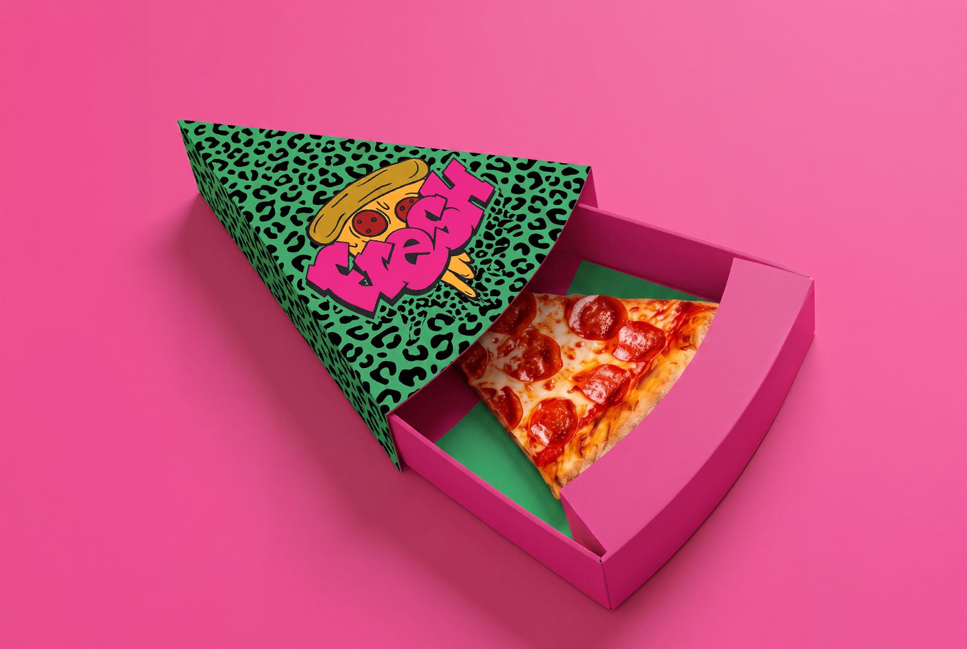 Part de pizza dans sa boite individuelle Fresh Pizza