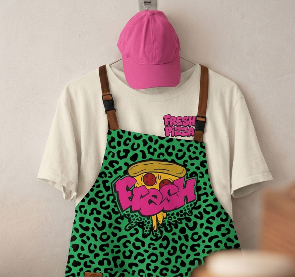 Uniforme Fresh pizza, tablier t-shirt et casquette
