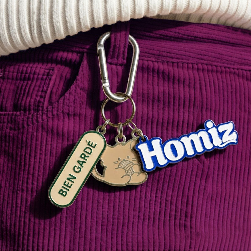 Porte clés Homiz avec trois médaillons