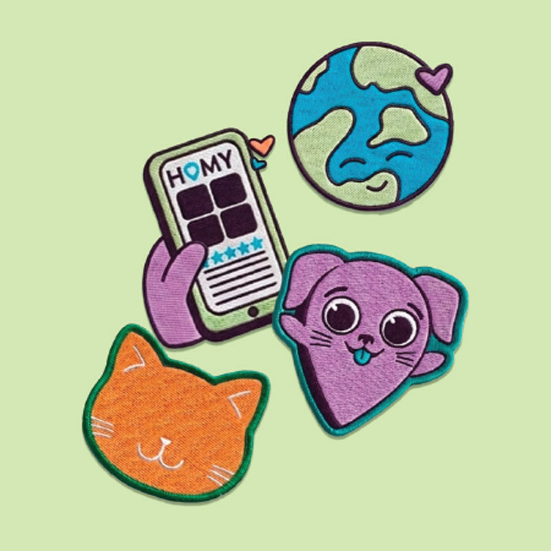 Patchs Homy, avec lesillustrations de la charte