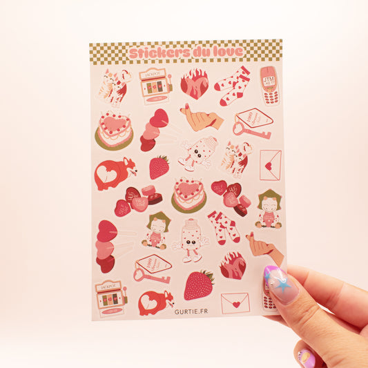 Planche de stickers Love