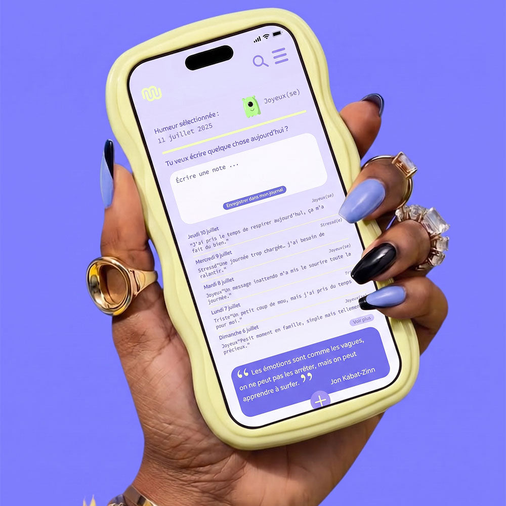 Application moodflow dans un téléphone