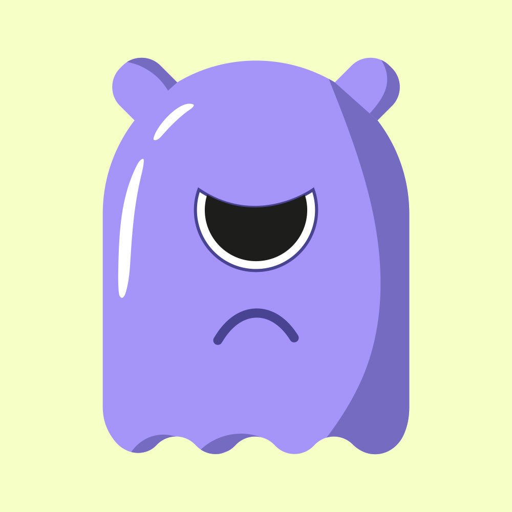 illustration moodflow d'un petit monstre en colère