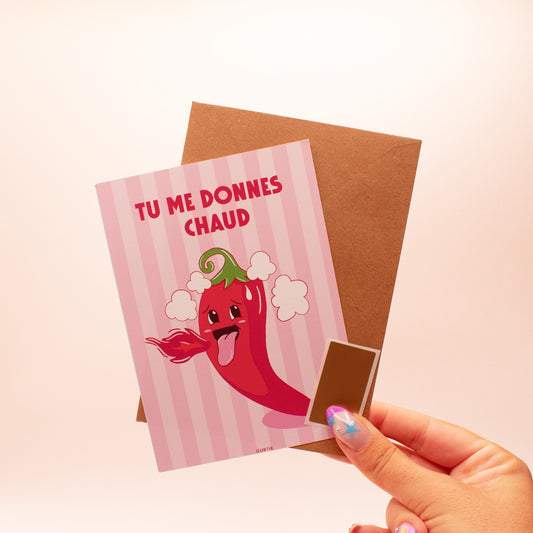 Carte de voeux Tu me donnes chaud