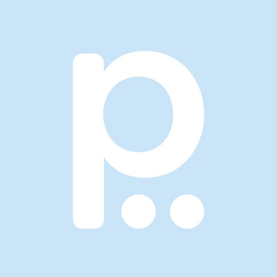 Monogramme blanc sur fond bleu Pureïs