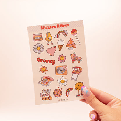 Planche de stickers Rétro